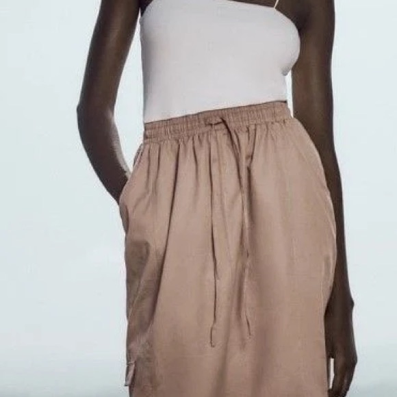 Zara mixed media pocket midi dress - Picture 3 of 3